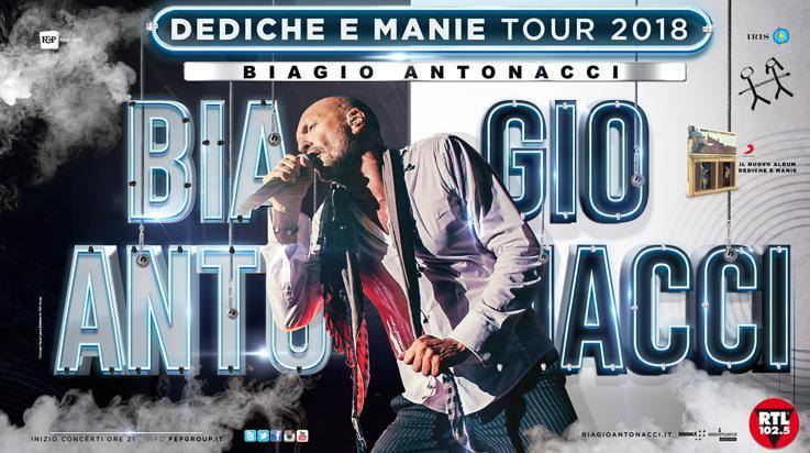 Biagio Antonacci all’Unipol Arena il 26 maggio 2018 per il GRAN FINALE del tour