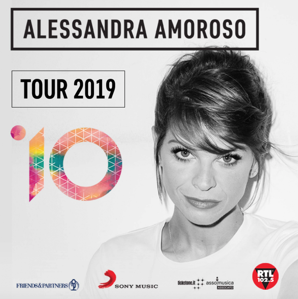 Alessandra Amoroso all’Unipol Arena il 15 marzo 2019