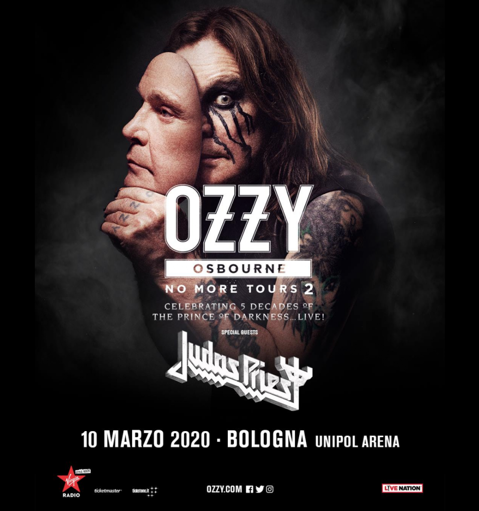 Ozzy Osbourne: concerto riprogrammato al 10 marzo 2020