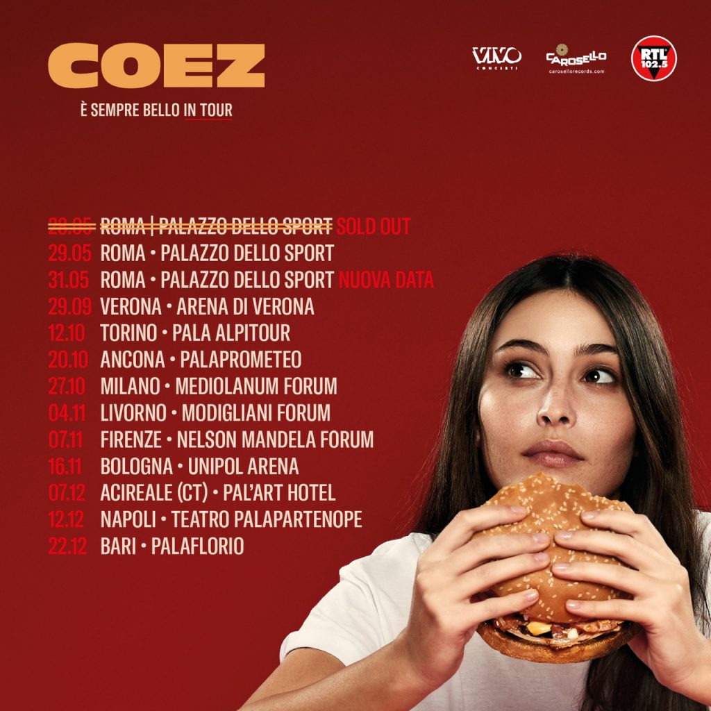 COEZ all’Unipol Arena il 16 novembre 2019